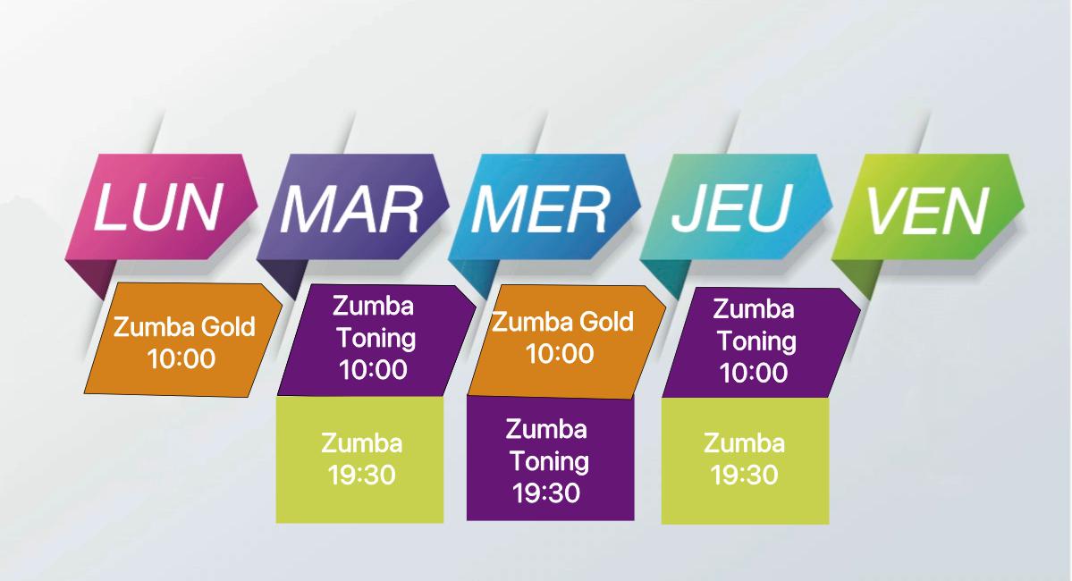 cours zumba fitness gold toning horaire